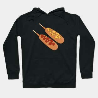 Ketchup and mustard on corn dogs Hoodie